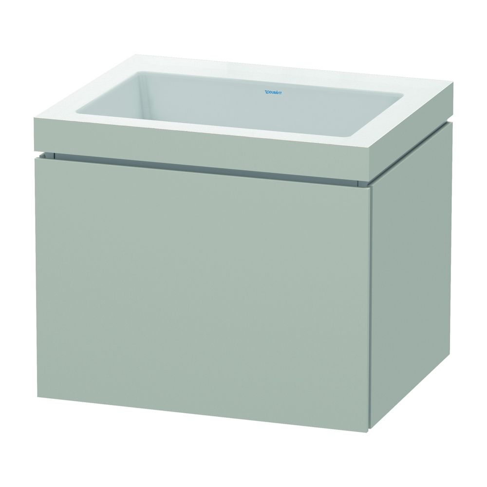Duravit L-Cube Waschtisch-Set C-bonded wh Dekor, 480x600x500mm Betongrau Matt, Gri... DURAVIT-LC6916N0707 4053424651293 (Abb. 1)