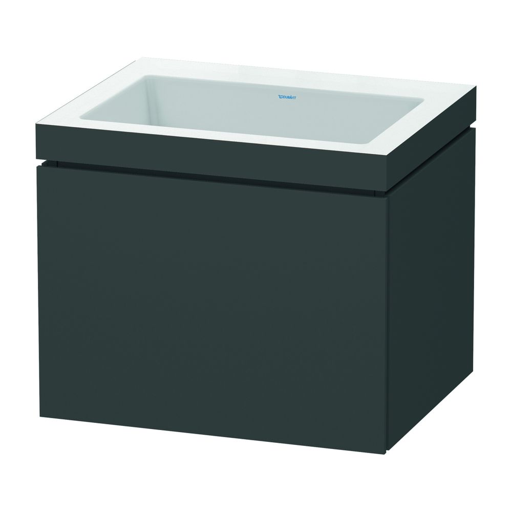 Duravit L-Cube Waschtisch-Set C-bonded wh Dekor, 480x600x500mm Graphit Matt, Griff... DURAVIT-LC6916N4949 4053424498652 (Abb. 1)