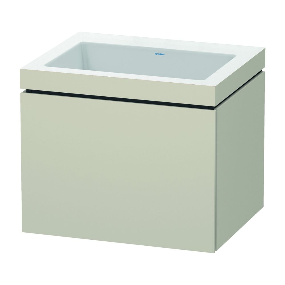Duravit L-Cube Waschtisch-Set C-bonded wh Dekor, 480x600x500mm Taupe Matt, Grifflo... DURAVIT-LC6916N9191 4053424498706 (Abb. 1)