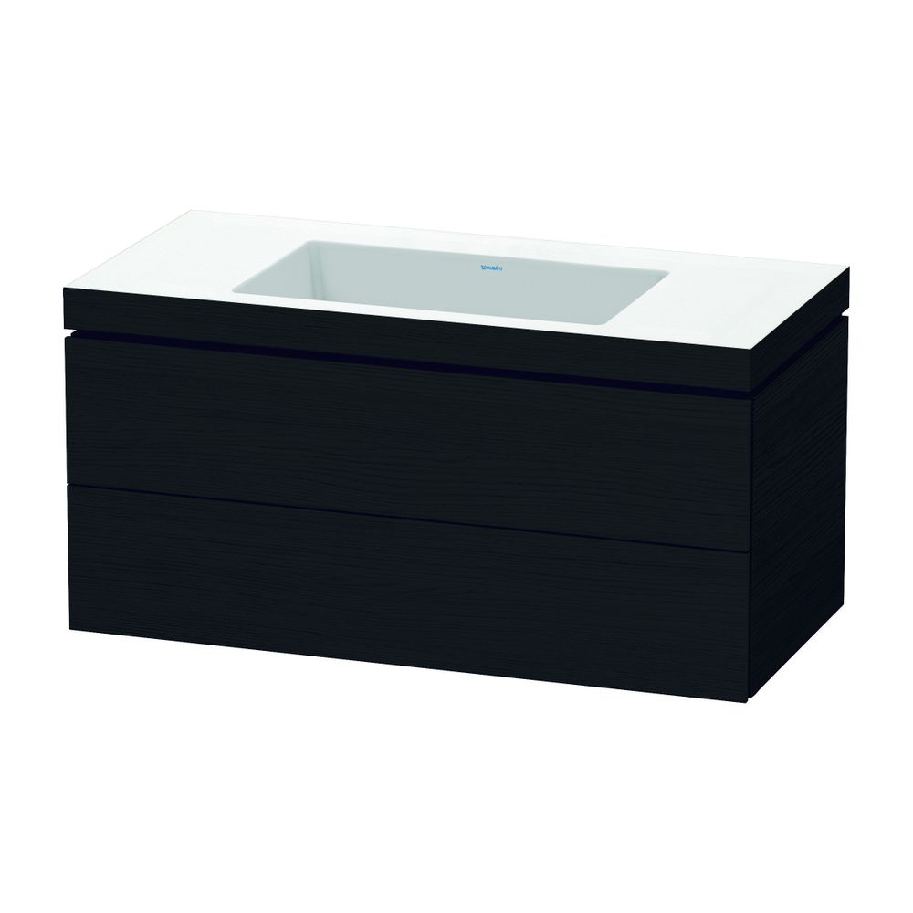 Duravit L-Cube Waschtisch-Set C-bonded wh Dekor, 480x1000x500mm Eiche Mattschwarz,... DURAVIT-LC6928N1616 4063382091574 (Abb. 1)