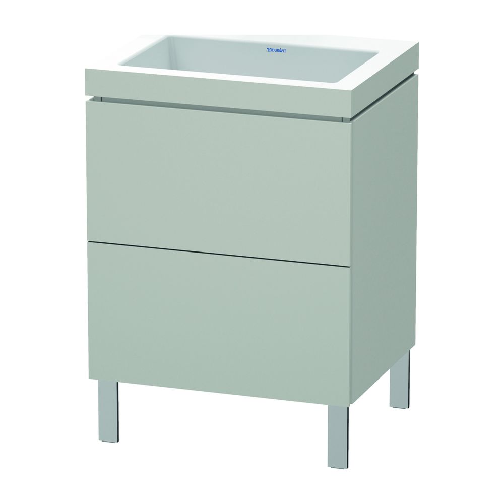 Duravit L-Cube Waschtisch-Set C-bonded bodenst. Dekor, 480x600x698mm Betongrau Mat... DURAVIT-LC6936N0707 4053424652252 (Abb. 1)