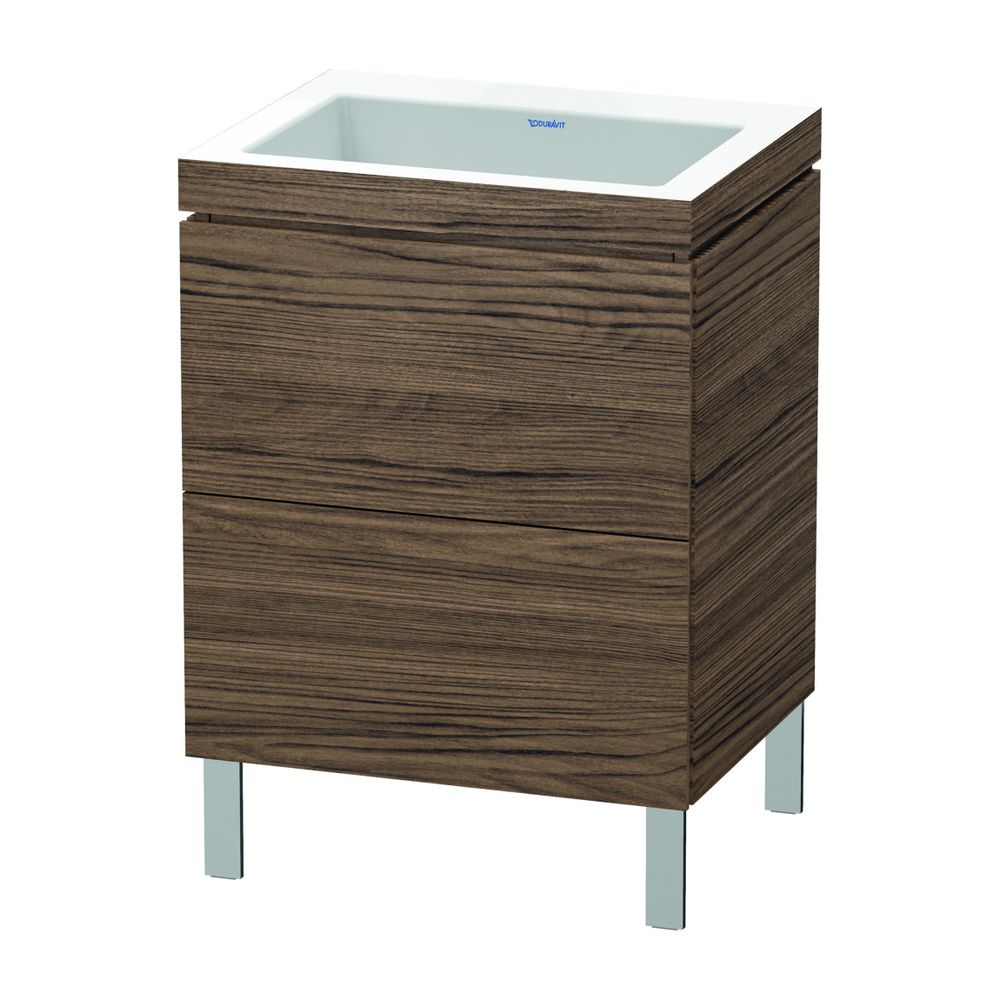 Duravit L-Cube Waschtisch-Set C-bonded bodenst. Dekor, 480x600x698mm Nusb.dunkel M... DURAVIT-LC6936N2121 4053424652276 (Abb. 1)
