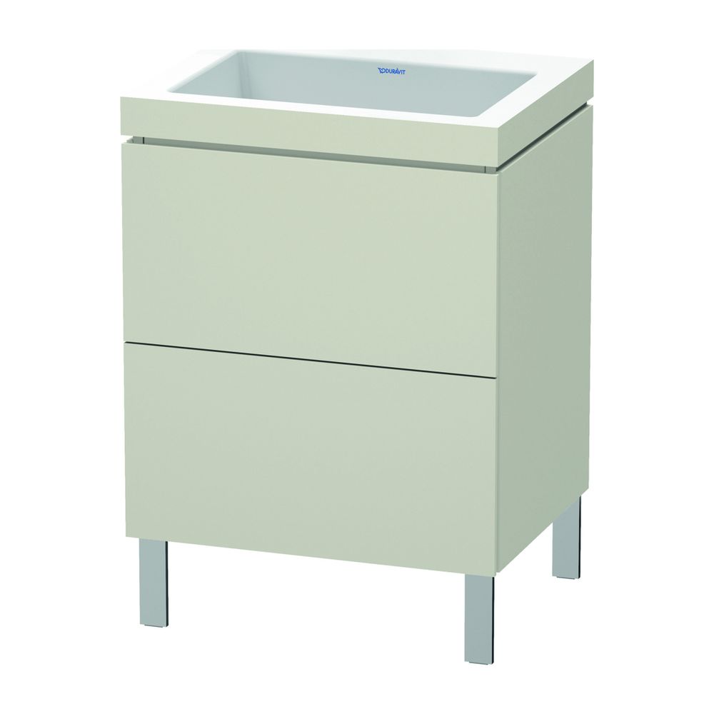 Duravit L-Cube Waschtisch-Set C-bonded bodenst. Dekor, 480x600x698mm Taupe Matt, G... DURAVIT-LC6936N9191 4053424500560 (Abb. 1)
