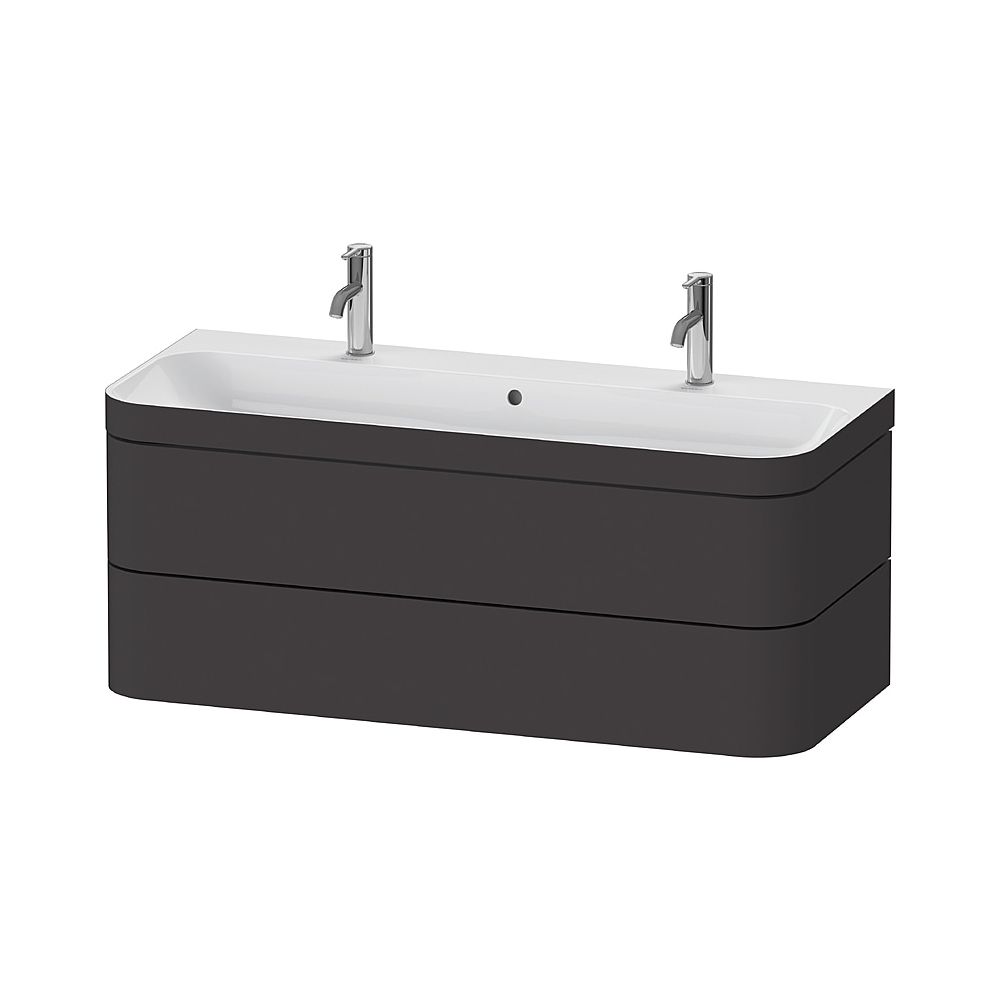 Duravit Happy D.2 Waschtisch-Set C-bonded wh Dekor 490x1175x480mm, 2 Schubkäst... DURAVIT-HP4640O84840000 4067116028966 (Abb. 2)