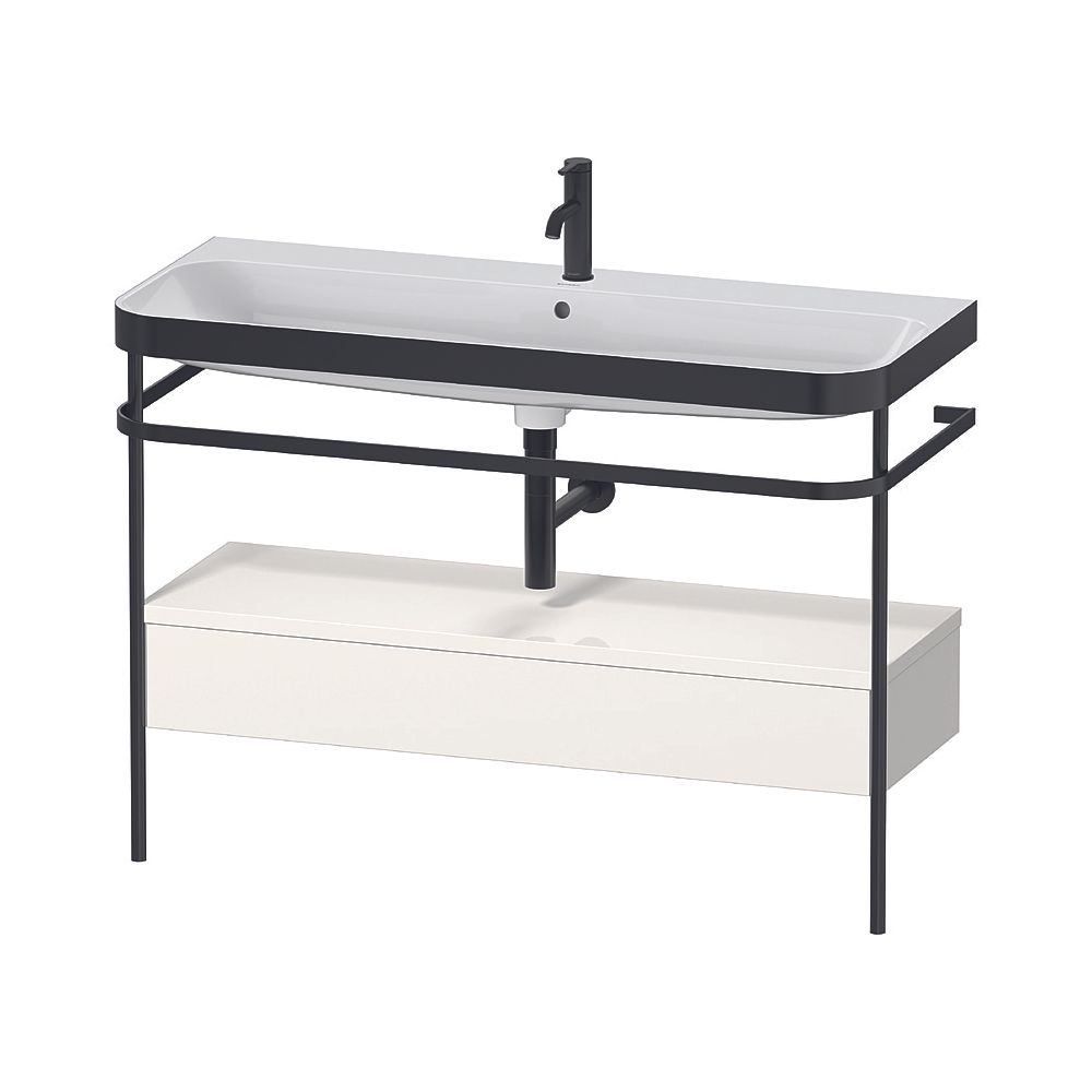 Duravit Happy D.2 Waschtisch-Set C-bonded Metallkonsole, SK Lack, 490x1175x850... DURAVIT-HP4744E83830000 4067116019971 (Abb. 1)