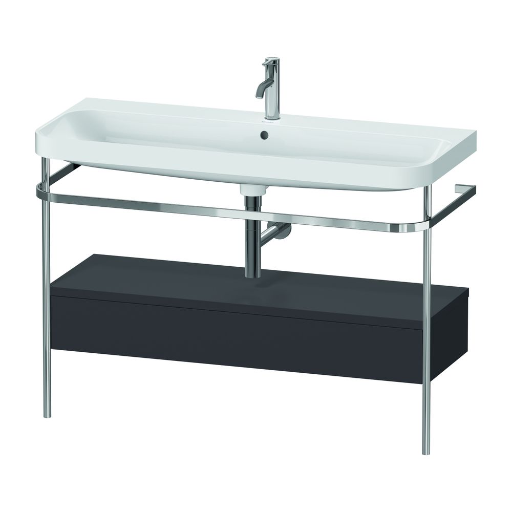 Duravit Happy D.2 Waschtisch-Set C-shaped Metallkonsole, SK Dekor, 490x1175x85... DURAVIT-HP4844O80800000 4063382216243 (Abb. 2)