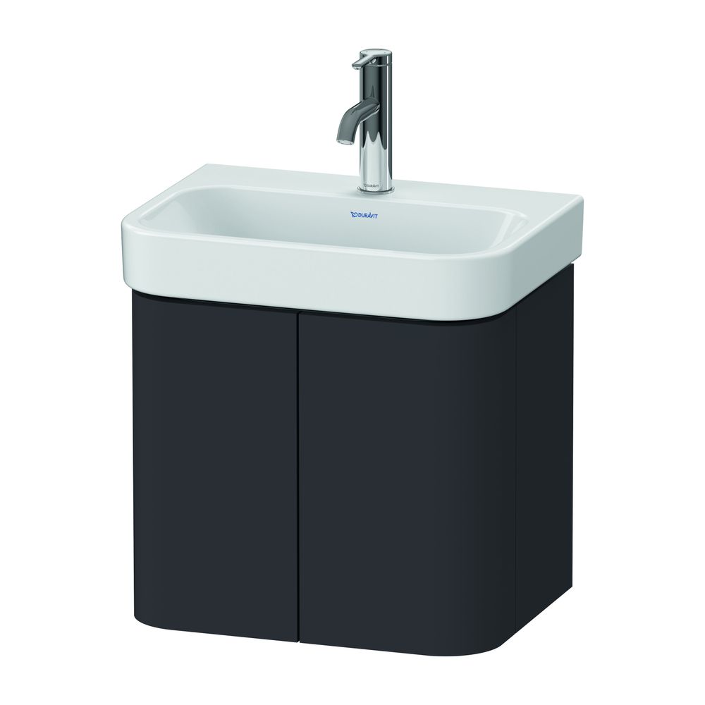 Duravit Happy D.2 Waschtischunterbau wandhäng. 350x475x415mm Graphit SM, Griff... DURAVIT-HP4384080800000 4063382803085 (Abb. 1)