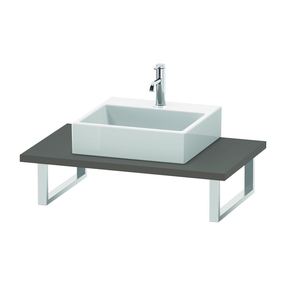 Duravit L-Cube Konsole variabel 550x800-2000x30mm, Basalt Matt, ohne Konsolenträge... DURAVIT-LC106C04343 4053424925073 (Abb. 1)