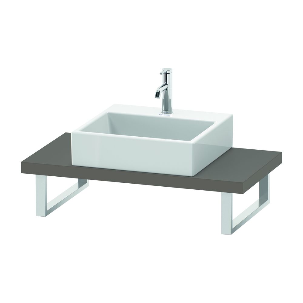 Duravit L-Cube Konsole variabel 480x800-2000x45mm, Compact Basalt Matt, ohne Konso... DURAVIT-LC100C04343 4053424923390 (Abb. 2)
