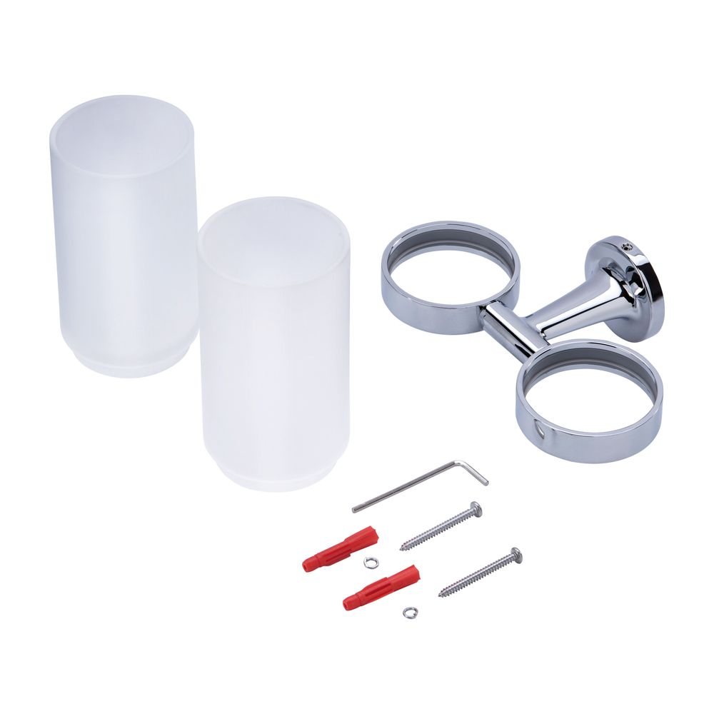 Duravit Starck T Zahnputzbecher doppelt wandhängend, Position R L, 170x98x140mm, Ch... DURAVIT-0099481000 4063382318626 (Abb. 3)