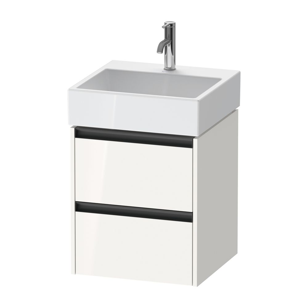 Duravit Ketho.2 Waschtischunterbau wandhäng. 460x484x549mm, Weiß Hochglanz, Gr... DURAVIT-K25274022220000 4063382823038 (Abb. 1)
