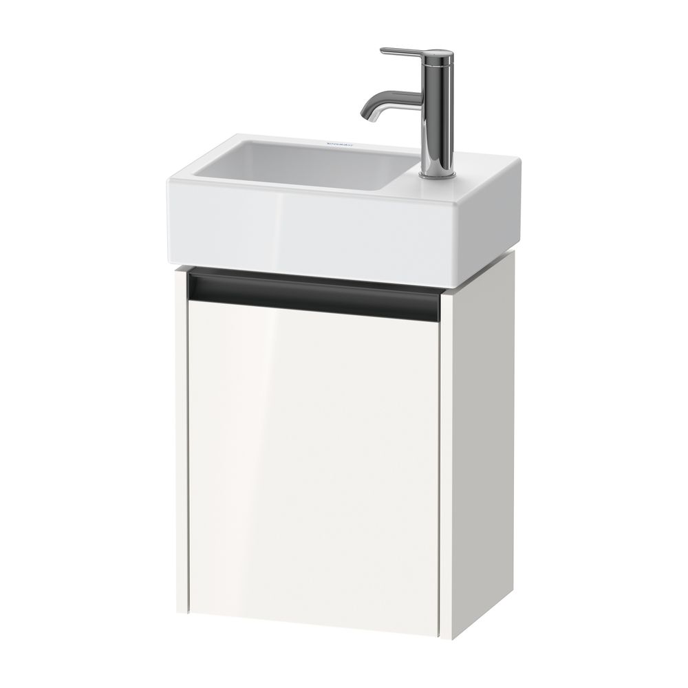 Duravit Ketho.2 Waschtischunterbau wandh. 238x364x440mm L, Weiß Hochglanz, Gri... DURAVIT-K25071L22220000 4063382822147 (Abb. 1)