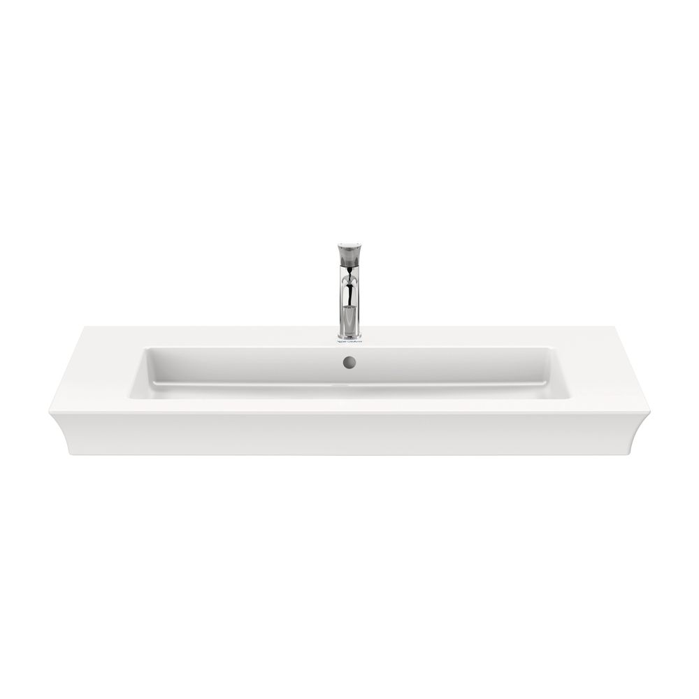Duravit White Tulip Waschtisch 490x1055x155mm WonderGliss Weiß Hochglanz, Rechtec... DURAVIT-23631000001 4053424980034 (Abb. 12)