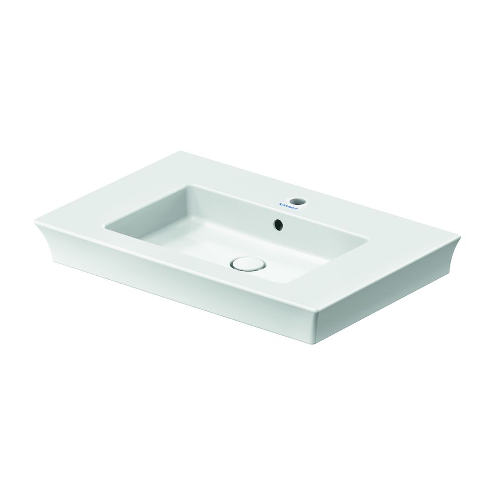 Duravit White Tulip Waschtisch 490x750x155mm WonderGliss, Weiß Hochglanz, Rechtec... DURAVIT-23637500001 4053424913582 (Abb. 13)