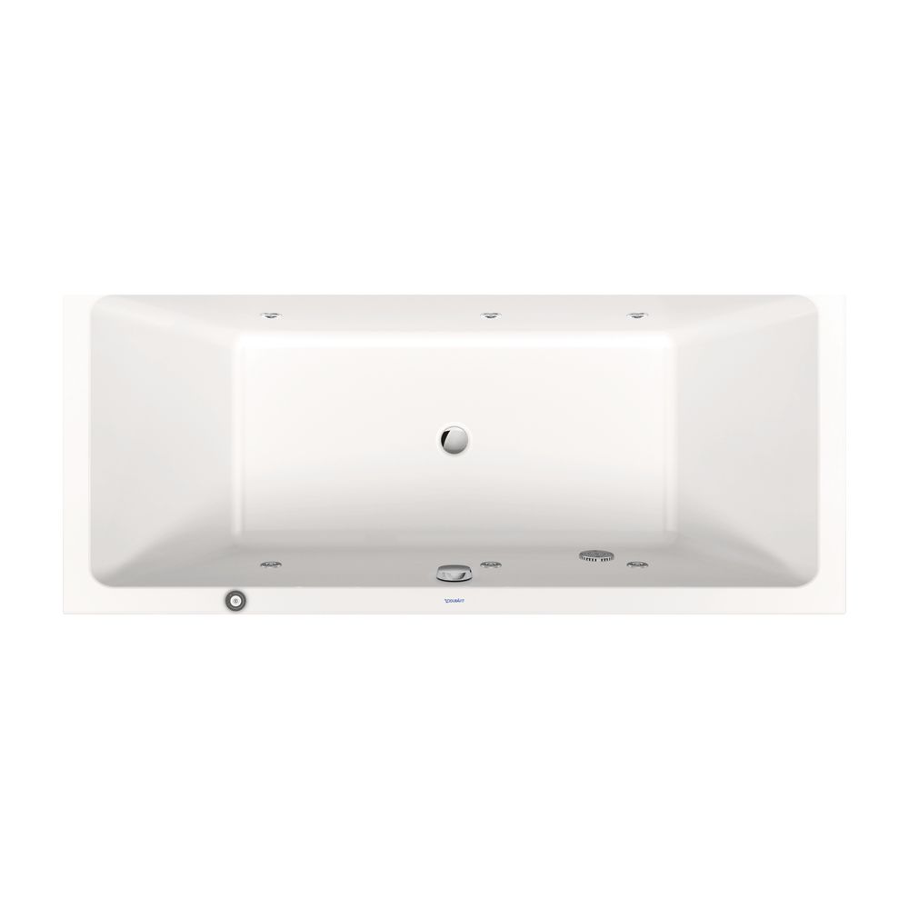 Duravit No.1 Whirlwanne rechteckig Einbau, 800x1800x420mm Jet Project, 2 Rücke... DURAVIT-760492000JP1000 4063382185648 (Abb. 1)
