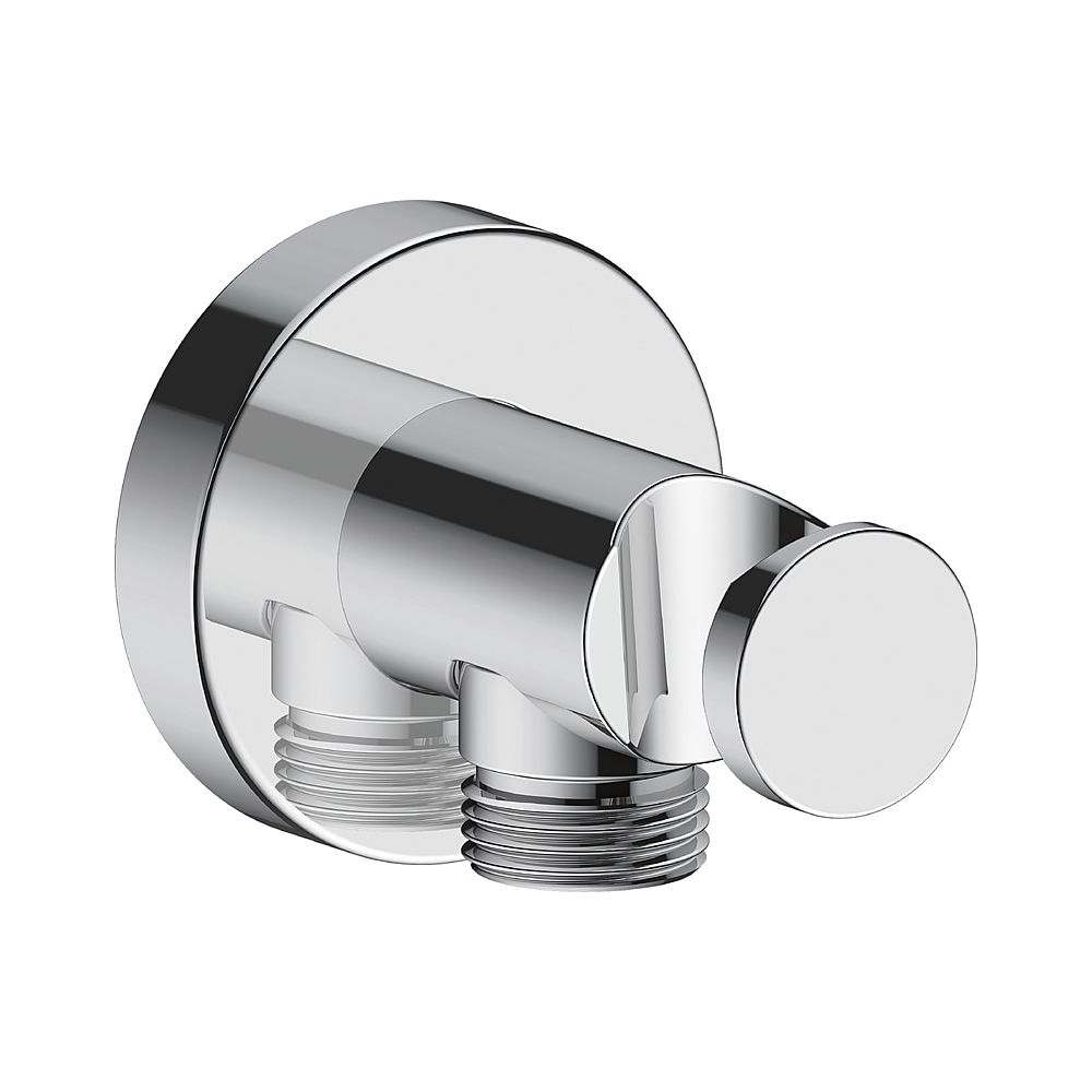 Duravit Wandanschlussbogen 55x102mm, Rund, Chrom, Rosette rund, Rückflussverhinde... DURAVIT-UV0630009010 4063382938152 (Abb. 2)