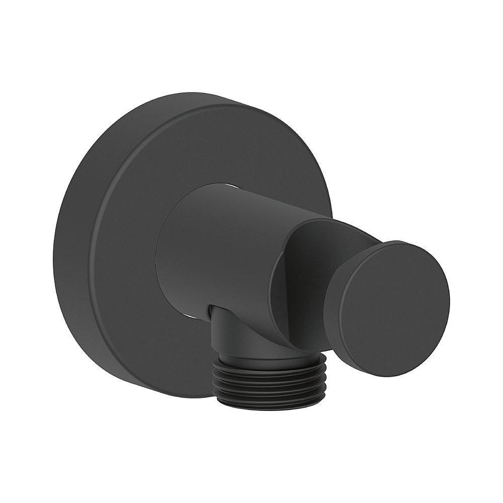 Duravit Wandanschlussbogen 55x102mm, Rund, Mattschwarz, Rosette rund, Rückflussve... DURAVIT-UV0630009046 4063382938169 (Abb. 1)