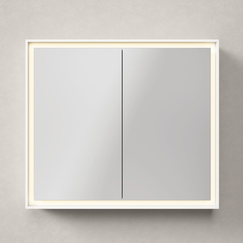 Duravit L-Cube Spiegelschrank Wandmontage 155x800x700mm, Weiß, 2 Türen L/R, 2 ... DURAVIT-LC7551018182010 4067116101812 (Abb. 3)
