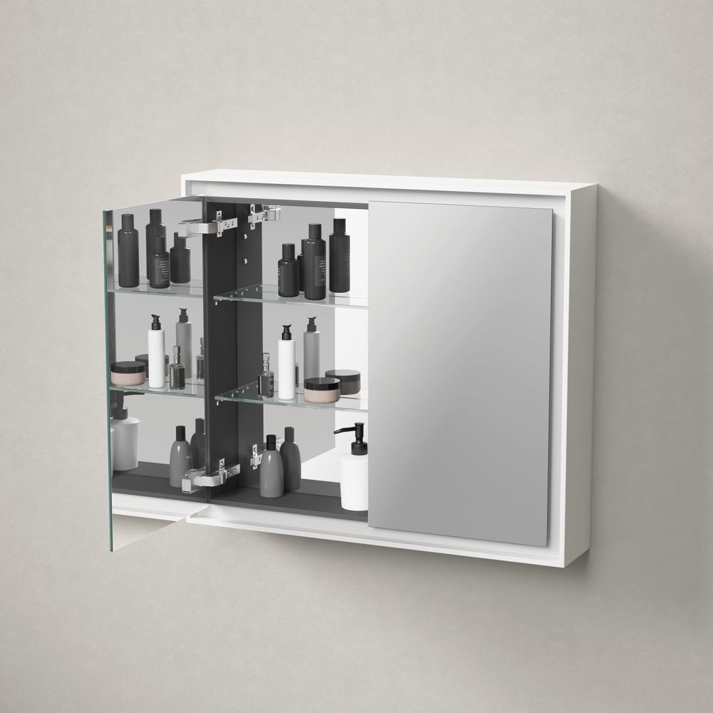 Duravit L-Cube Spiegelschrank Wandmontage 155x800x700mm, Weiß, 2 Türen L/R, 2 ... DURAVIT-LC7551018182010 4067116101812 (Abb. 5)