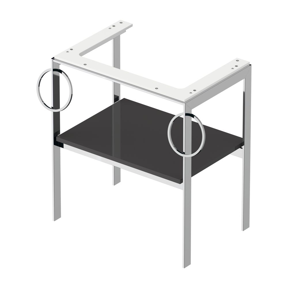 Duravit White Tulip Metallkonsole 450x684x760mm Graphit HG, 1 Ablagefläche, 2 Hand... DURAVIT-WT4546BH1H1 4063382127709 (Abb. 3)
