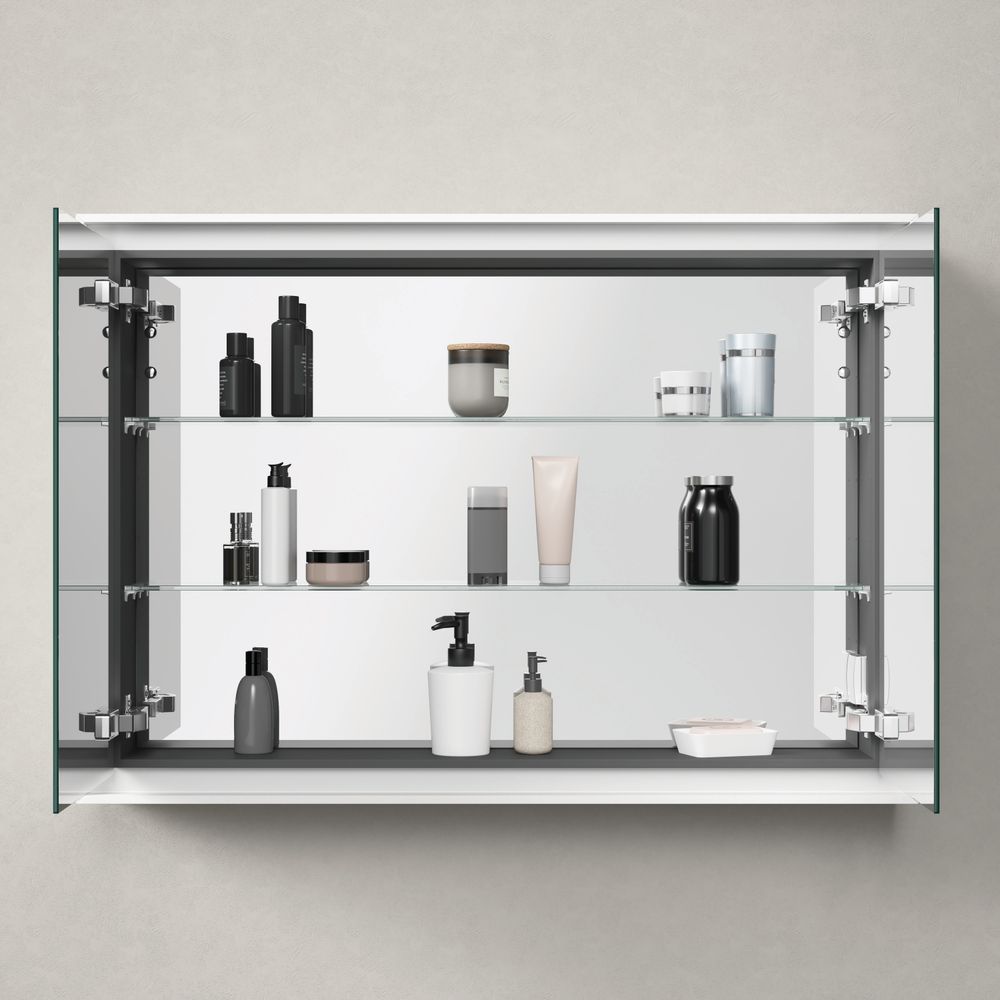 Duravit L-Cube Spiegelschrank Wandmontage 155x1000x700mm, Weiß, 2 Türen L/R, 2... DURAVIT-LC7552018180010 4067116101249 (Abb. 4)