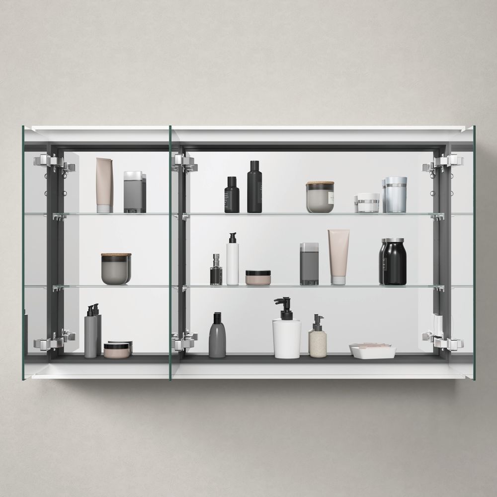 Duravit L-Cube Spiegelschrank Wandmontage 155x1200x700mm, Weiß, 3 Türen L, 4 G... DURAVIT-LC7553018182000 4067116100907 (Abb. 4)