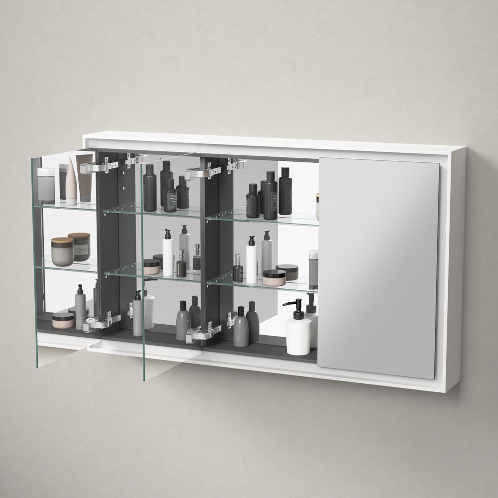 Duravit L-Cube Spiegelschrank Wandmontage 155x1200x700mm, Weiß, 3 Türen L, 4 G... DURAVIT-LC7553018182000 4067116100907 (Abb. 5)