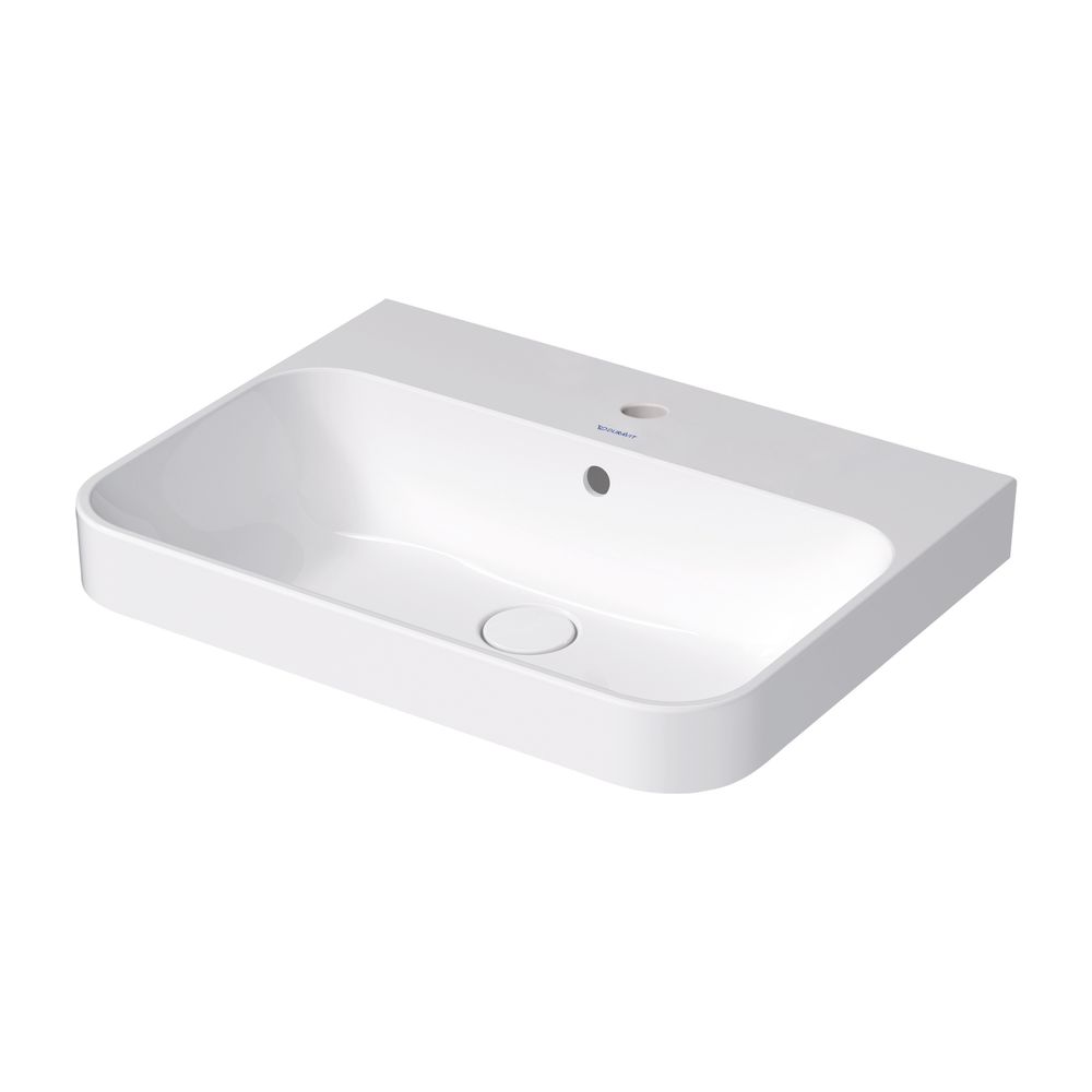 Duravit Happy D.2 Plus Aufsatzbecken 600mm, Weiß Hochglanz, WonderGliss, rechteck... DURAVIT-23606000001 4053424896939 (Abb. 10)