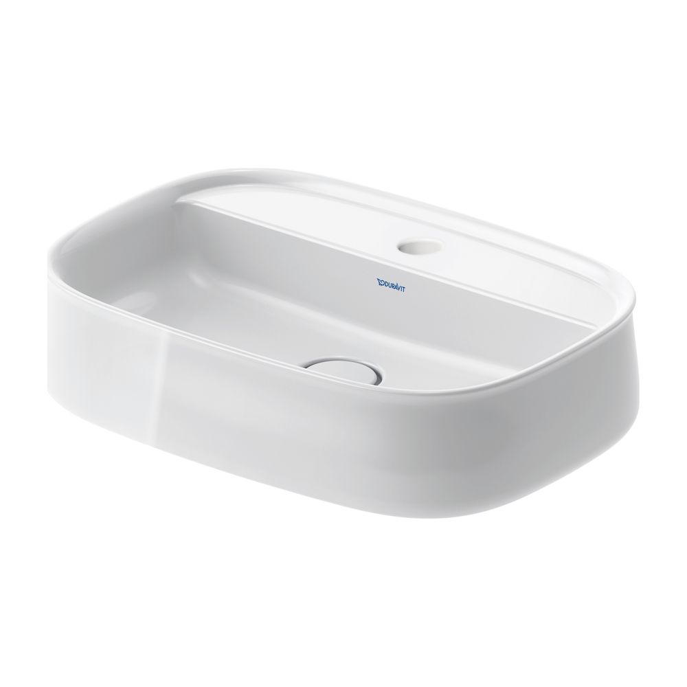 Duravit Zencha Aufsatzbecken 550mm, Weiß Hochglanz, WonderGliss, DuraCeram, Rechte... DURAVIT-23745500711 4063382132390 (Abb. 6)