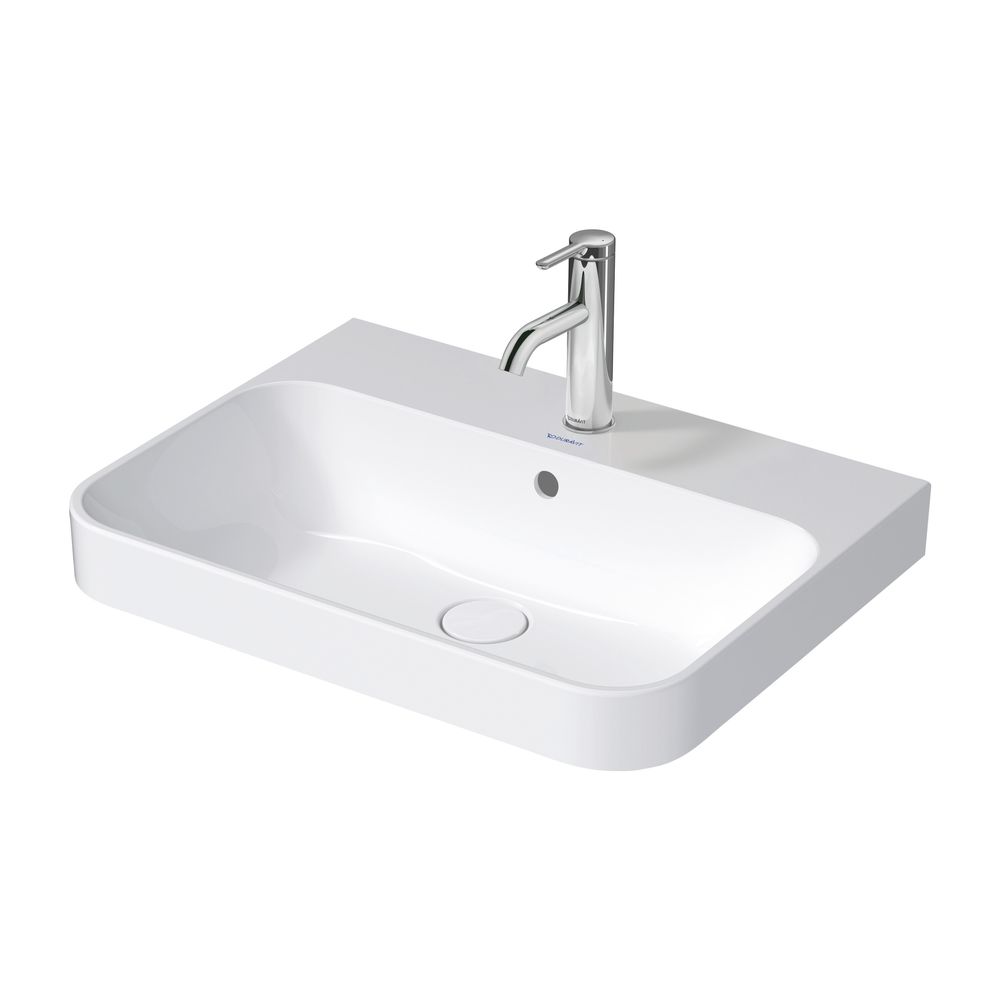 Duravit Happy D.2 Plus Aufsatzbecken 600mm, Weiß Hochglanz, WonderGliss, rechtecki... DURAVIT-23606000001 4053424896939 (Abb. 6)