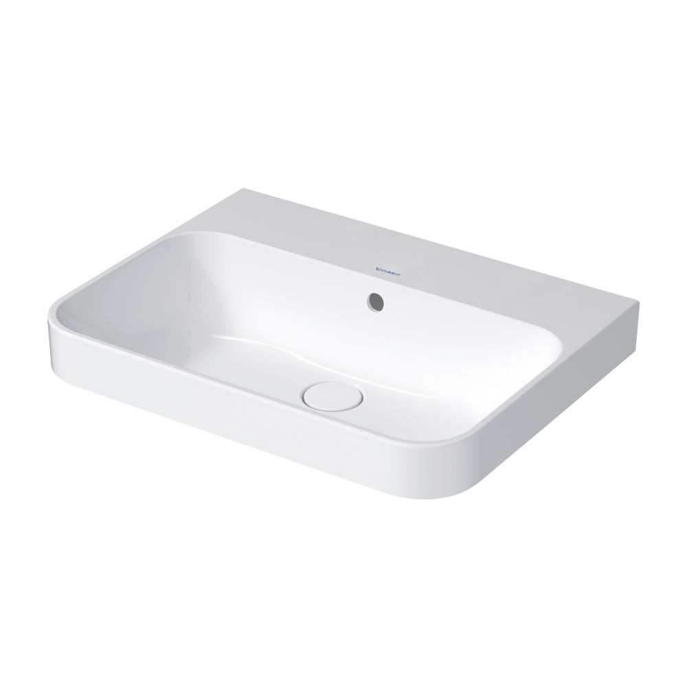 Duravit Happy D.2 Plus Aufsatzbecken 600mm, Weiß Hochglanz, WonderGliss, rechtecki... DURAVIT-23606000601 4053424896953 (Abb. 1)