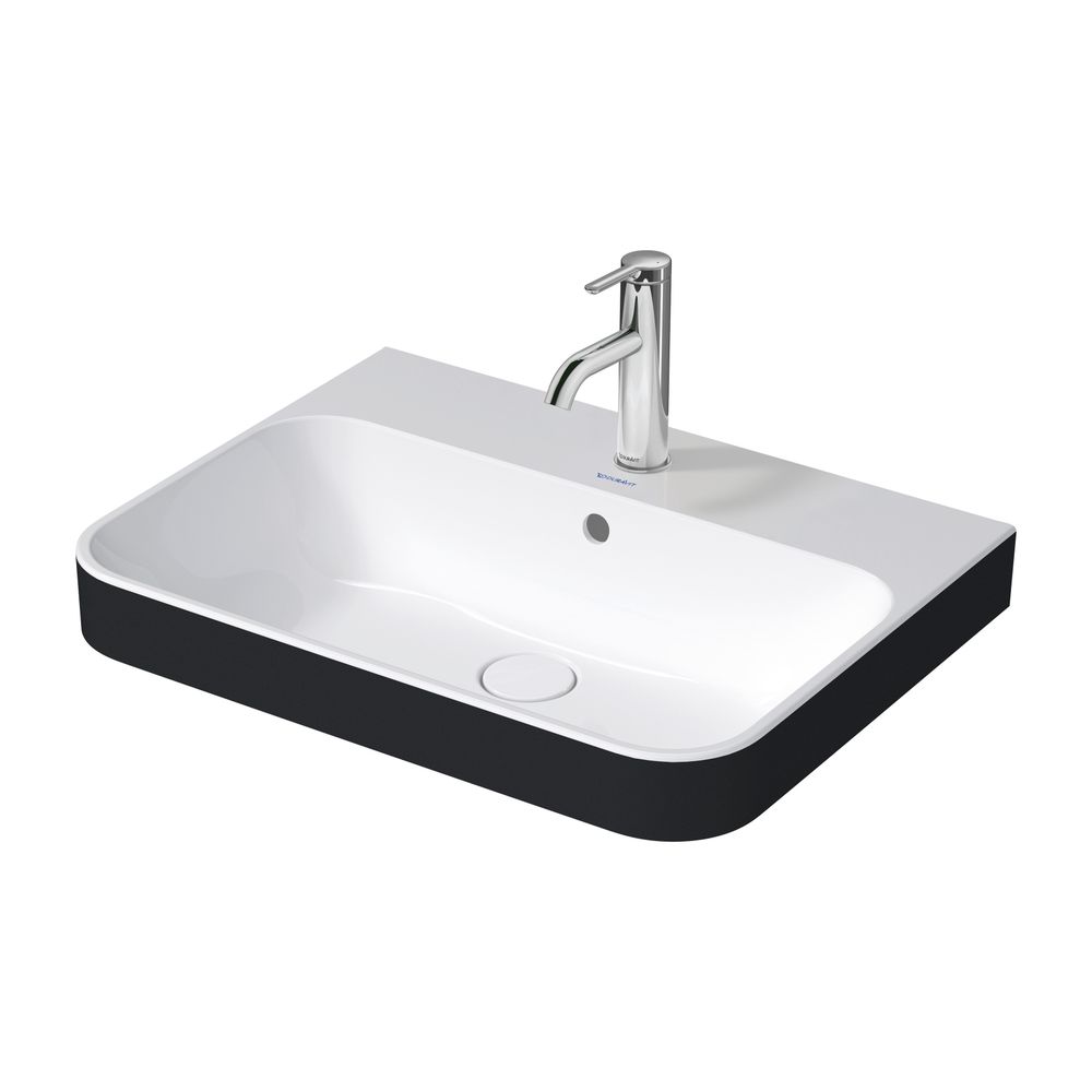 Duravit Happy D.2 Plus Aufsatzbecken 600mm, Weiß, WonderGliss, Rechteckig, mit HLB... DURAVIT-23606061001 4053424897004 (Abb. 5)