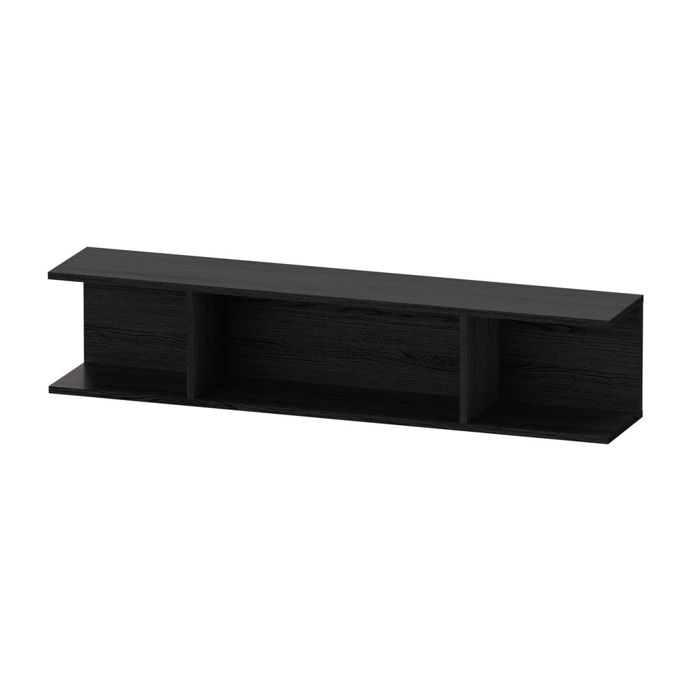 Duravit Ketho.2 Wandregal 150x800x170mm, Eiche Schwarz, 3 offene Fächer, wandh... DURAVIT-K21208016160000 4063382811684 (Abb. 1)