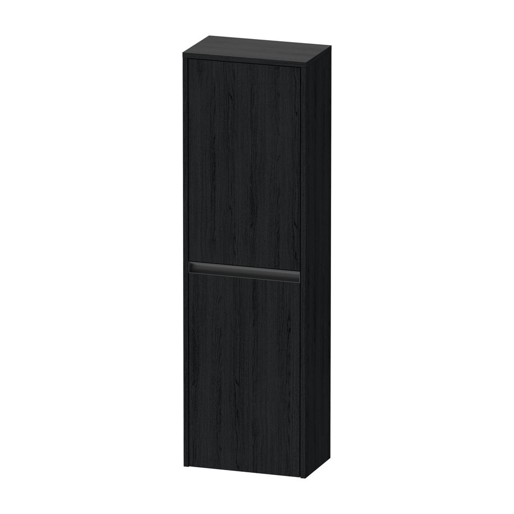 Duravit Ketho.2 Halbhochschrank Dekor 240x400x1320mm Eiche Mattschwarz, 2 Türe... DURAVIT-K21319L16160000 4063382817136 (Abb. 1)