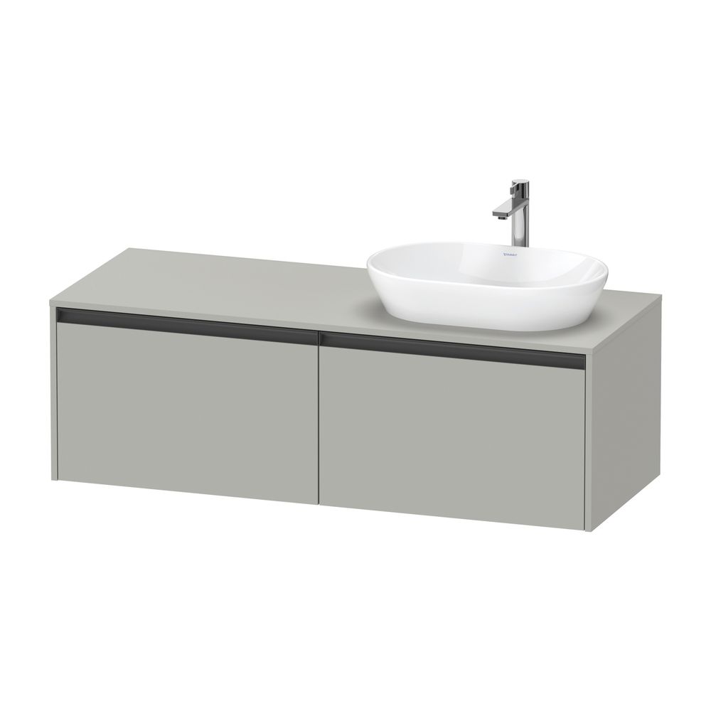 Duravit Ketho.2 Konsolen-WTU wandh. 550x1400x459mm Betongrau Matt, mittig, mit... DURAVIT-K24888R07070000 4063382828095 (Abb. 1)