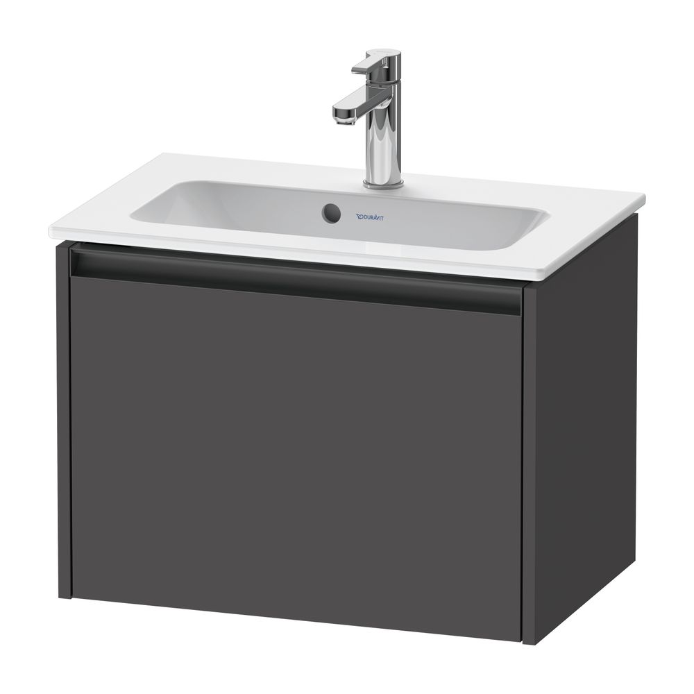 Duravit Ketho.2 Waschtischunterbau wandh. 390x610x440mm, Compact Graphit Matt,... DURAVIT-K25055049490000 4063382812568 (Abb. 1)