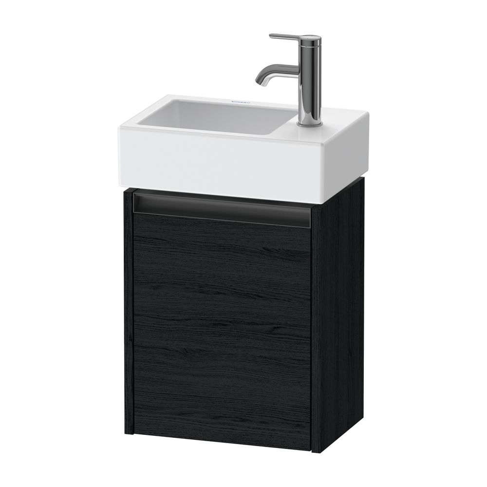 Duravit Ketho.2 Waschtischunterbau wandh. 238x364x440mm L, Eiche Mattschwarz, ... DURAVIT-K25071L16160000 4063382822055 (Abb. 1)
