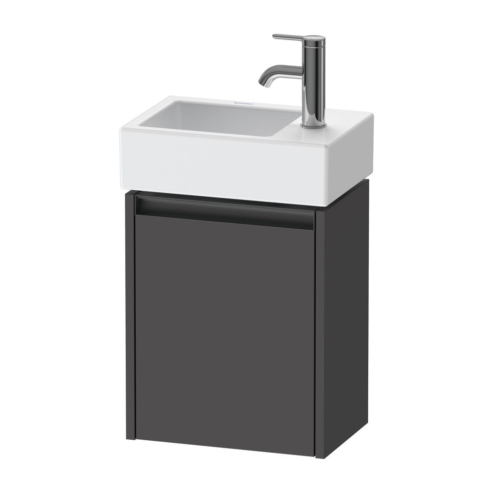 Duravit Ketho.2 Waschtischunterbau wandh. 238x364x440mm L, Graphit Matt, Griff... DURAVIT-K25071L49490000 4063382822116 (Abb. 1)