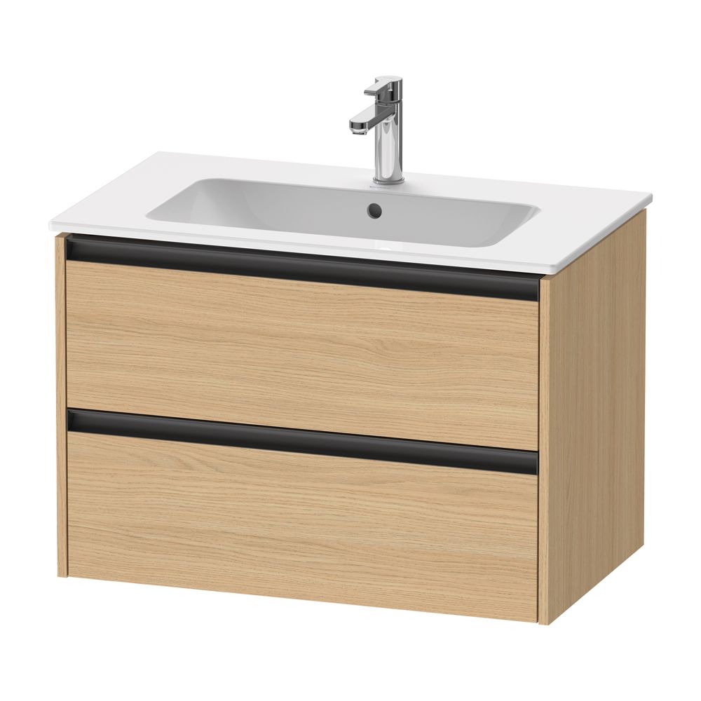 Duravit Ketho.2 Waschtischunterbau wandh. 480x810x550mm, Natur Eiche Matt, Gri... DURAVIT-K25263030300000 4063382817211 (Abb. 2)