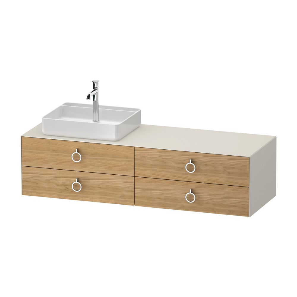 Duravit White Tulip Konsolen-WTU wandh 550x1600x408mm L/M mit KSP Eiche Natur ... DURAVIT-WT4995LH5390010 4063382932327 (Abb. 2)
