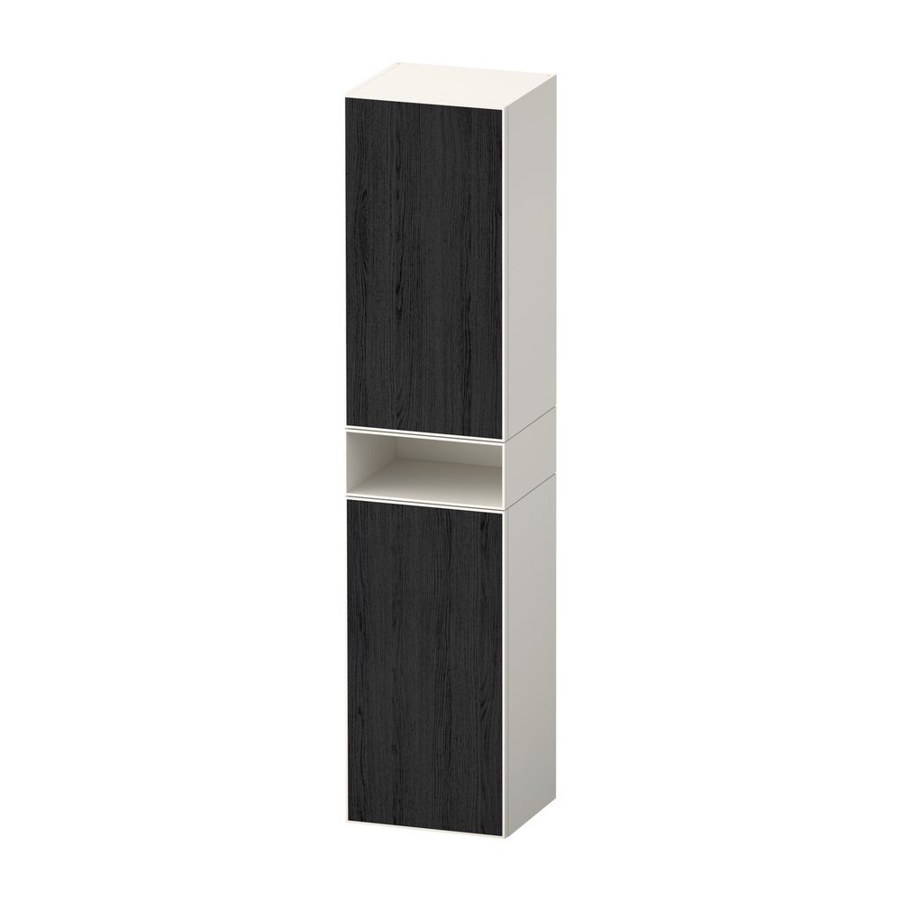 Duravit Zencha Hochschrank Dekor 360x400x1760mm Eiche Mattschwarz/Weiß SM, 2 T... DURAVIT-ZE1353L16840000 4063382830777 (Abb. 1)