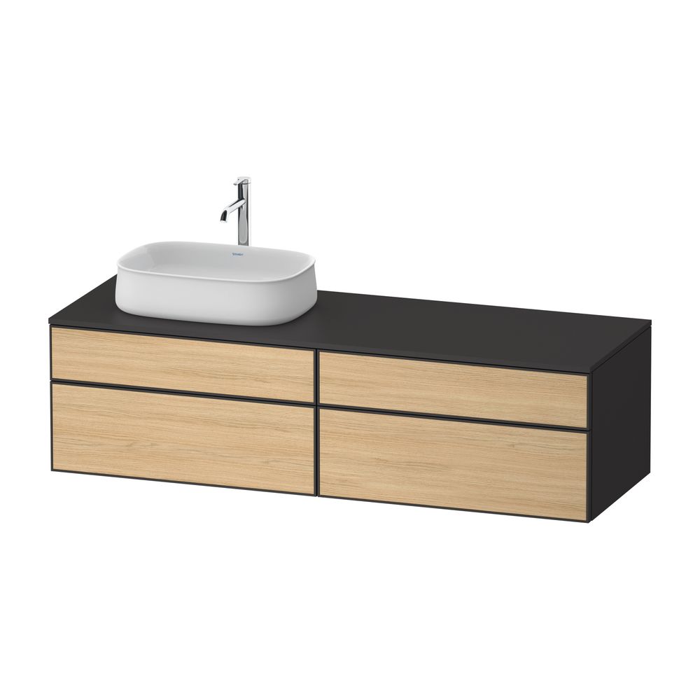 Duravit Zencha Konsolen-WTU wandh. 550x1600x442mm L, Natur Eiche Matt/Graphit ... DURAVIT-ZE4824L30800000 4063382837103 (Abb. 2)