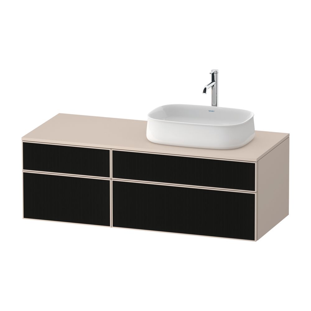 Duravit Zencha Konsolen-WTU wandh 550x1300x442mm Schwarz Linienstr./Taupe SM G... DURAVIT-ZE4827063830000 4063382833808 (Abb. 2)