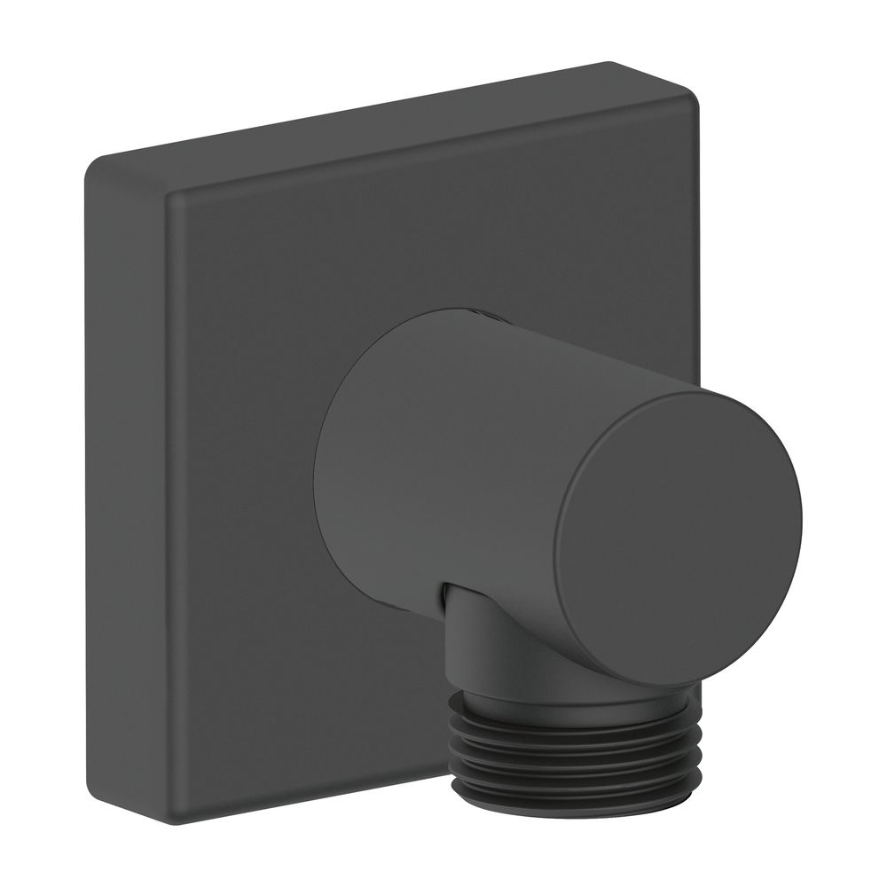 Duravit Wandanschlussbogen 55x102mm, Eckig, Mattschwarz, Rosette eckig, Rückfluss... DURAVIT-UV0630011046 4063382938206 (Abb. 1)
