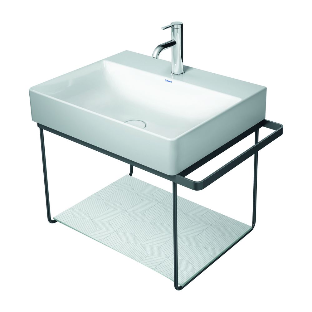 Duravit DuraSquare Metallkonsole 451x665x400mm, Mattschwarz, unter Waschtisch mit H... DURAVIT-0031024600 4053424418230 (Abb. 1)