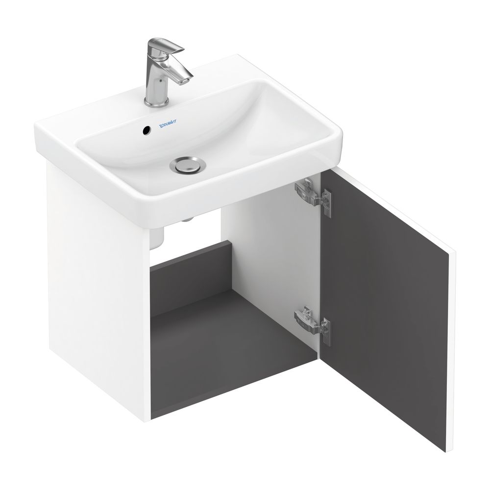 Duravit No.1 Waschtischunterbau wandhängend 386x440x478mm R Mattweiß, Folie/K... DURAVIT-N14267R18180000 4063382802064 (Abb. 12)