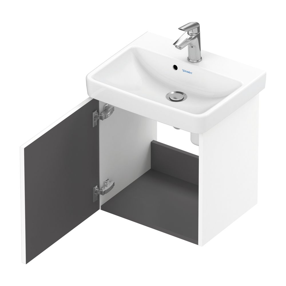 Duravit No.1 Waschtischunterbau wandhängend 386x440x478mm L, Mattweiß, Folie/... DURAVIT-N14267L18180000 4063382802040 (Abb. 12)