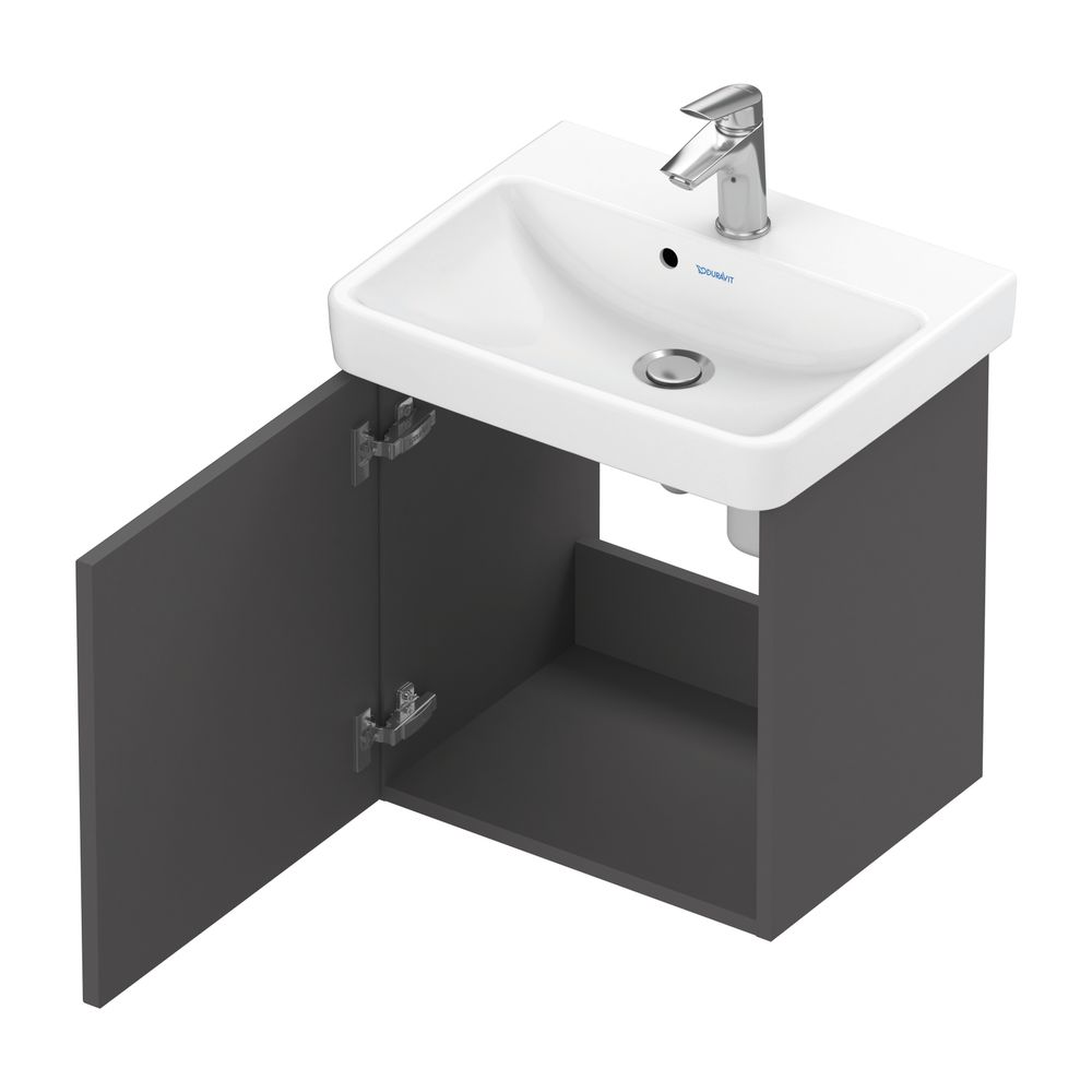 Duravit No.1 Waschtischunterbau wandhängend 386x440x478mm L Graphit Matt Foli... DURAVIT-N14267L49490000 4063382802057 (Abb. 10)