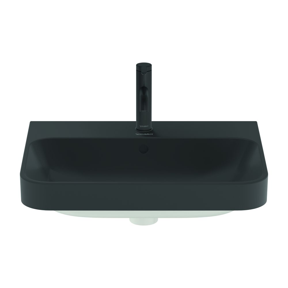 Duravit Happy D.2 Plus Aufsatzbecken 600mm, Anthrazit Matt, WonderGliss, rechtecki... DURAVIT-23606013001 4053424702261 (Abb. 1)