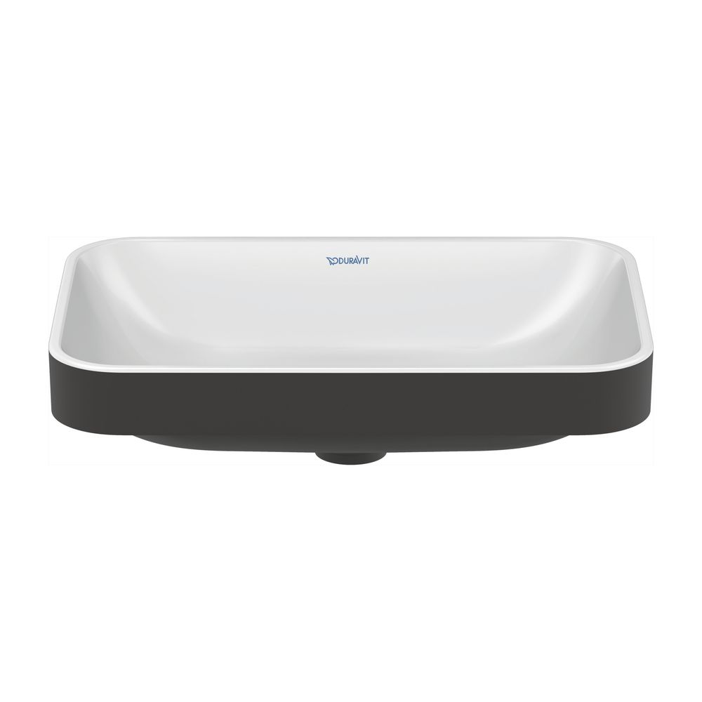 Duravit Happy D.2 Plus Aufsatzbecken 600mm, Weiß Hochglanz/Anthrazit Matt, WonderG... DURAVIT-23596061001 4053424896823 (Abb. 6)